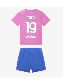 AC Milan Theo Hernandez #19 Ausweichtrikot für Kinder 2023-24 Kurzarm (+ Kurze Hosen)